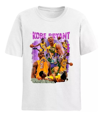 Camiseta Básica Unissex Kobe Bryant Mamba Negra Lakers Dunk