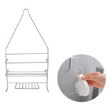 Organizador Colgante De Ducha Baño Metal Blanco 25x8x46cm A