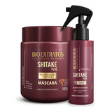 Kit Shitake Bio Extratus (500g) Máscara E Elixir Nutritivo