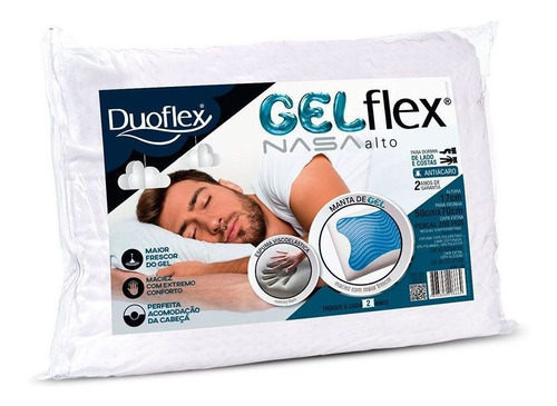 Travesseiro Gelflex Nasa Alto Duoflex 50x70cm