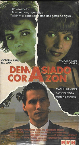 Demasiado Corazon Vhs Victoria Abril Manuel Bandera 1992