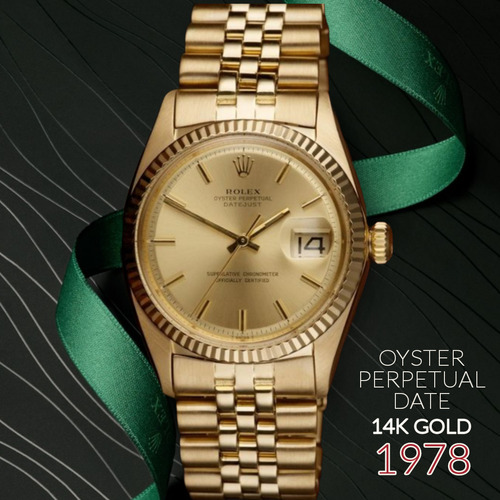 Rolex Oyster Perpetual Date 1570 Año 1079 Oro 14k Gold 