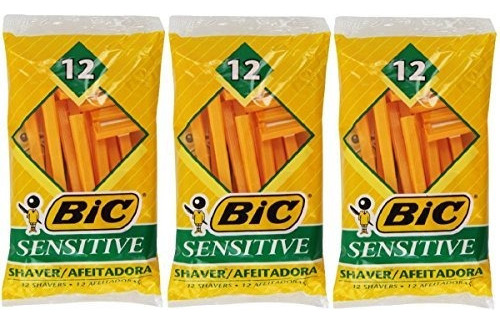 Bic Afeitadoras De Una Hoja Para Piel Sensible - 12 U. (3 Pa