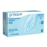 Guantes Tresor De Protección Color Azul Celeste Talla S De Nitrilo En Pack De 10 X 100 Unidades