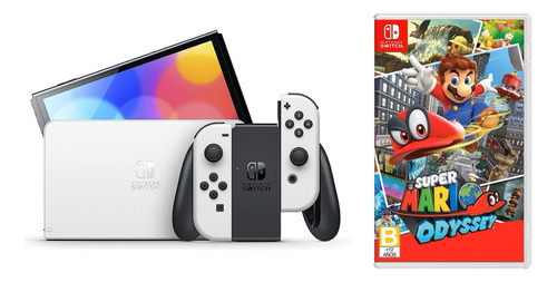 Nintendo  Nintendo Switch Switch Oled 64gb Super Mario Odyssey Bundle  Color Blanco