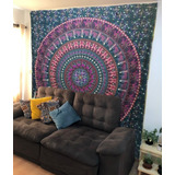 Colcha Indiana Casal Queen Manta Sofa Cortina Mandala 2817