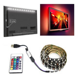 Tira De Luz Led 5050 Rgb Usb 5mts Tv Gamer Pc Interior 