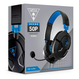 Auriculares Gamer Turtle Beach Ear Force Recon 50p Ps4 Y Ps5 Color Negro/azul