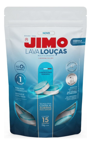 15 Jimo Lava Louça Hidrossolúvel Máquina Lavar Louça 15x15g