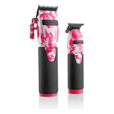 Combo Babyliss Clipper & Trimmer Limited Camuflaje Pink Fxholpk2pink 110v