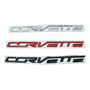 1 Emblema En Abs Logo Bola Corvette Negro Ref Lr