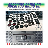 Kit Adesivo Radio Cd Mp3 Mercedes C200 C180 Outras Compative