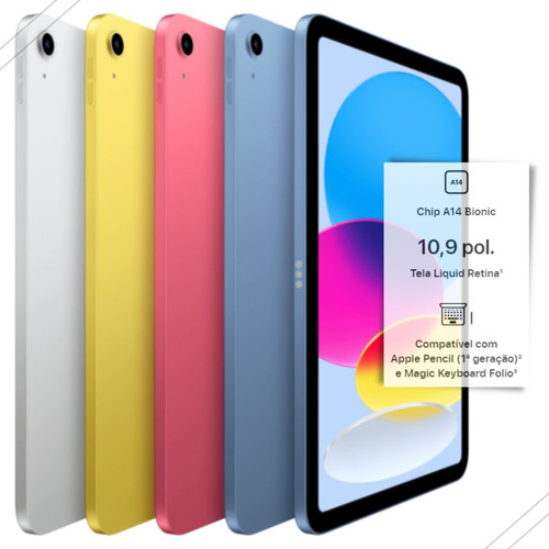 iPad Apple 10ª Geração 64gb A2696 10,9  Novo Garantia 1 Ano