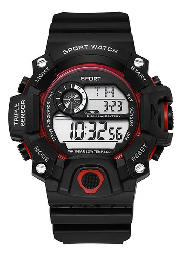 Reloj Led Tactico Deportivo Hombre Alarm Chrono Sumergible