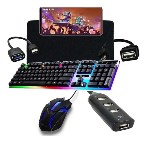 Mobilador Completo Celular Jogar Free Fire Teclado Mouse Nf