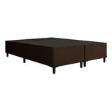 Cama Box King 1,93m Com 38cm De Altura Prince Suede/marrom