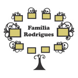 Quadro De Fotos Personalizado Árvore Da Família Em Mdf