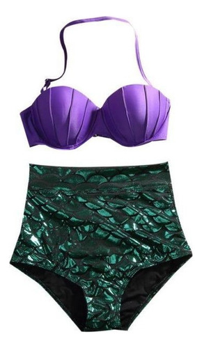 A Traje De Baño Conjunto De Bikini Sirena Mujer Push Up