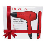 Combo Revlon Secador + Plachita Rvdr5230rla2a Rojo