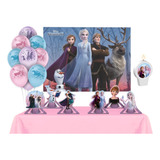 Kit Festa Frozen 2 * Painel Toalha Display Mesa Vela Balões