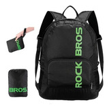 Mochila Para Ciclista Plegable Negra Rockbros Mtb Color Negro