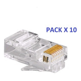 Ficha Plug Macho Rj45  Categoria 5e Amp Pack X 10