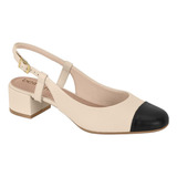 Sapato Feminina Salto Baixo Grosso Mule Scarpin Tendencia