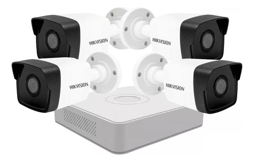 Kit Ip Full Poe Cctv Hikvision Nvr 8 Canales +4 Bullet