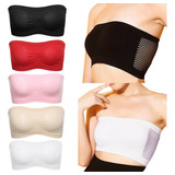 5 Piezas Para Mujer Tubo Superior Sin Tirantes Bandeau Sujet