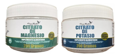 Pack Citrato Magnesio + Citrato Potasio Polvo Gm 200 Gr C/u 