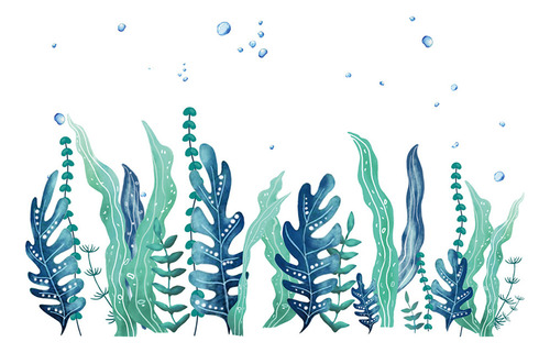 Adhesivos De Pared Ocean Grass, Coloridas Algas Marinas, Dec