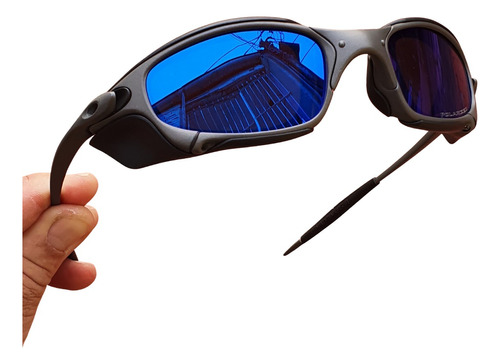Oculos De Sol Juliet Lente Azul Lupa Squared C Sid Blind
