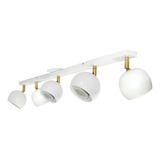 Aplique Blanco Barral Riel 5 Luces Led Cabezal Direccional