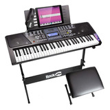 Rockjam Piano Con Teclado De 61 Teclas Con Kit De Pantalla L