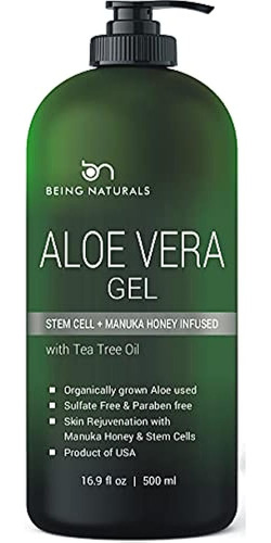 Gel De Aloe Vera - De Aloe Orgánico 100% Puro Infundido Con