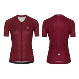 Jersey Ciclismo M/c Mujer Gw Stripes Vinotinto