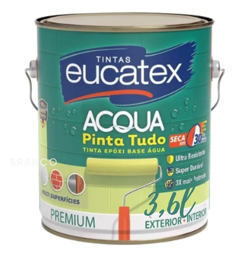 Tinta Para Azulejo Epóxi Branca Base Água 3,6l Eucatex