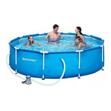 Piscina Bestway 4678l Bomba 110v Filtro Capa Forro Escada