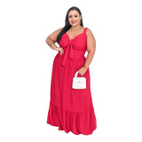 Vestido Pipoquinha Longo Plus Size Multi Formas De Usar Sexy