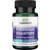 Aspartato De Potasio 99mg/60cap Mineral Electrolito Swanson