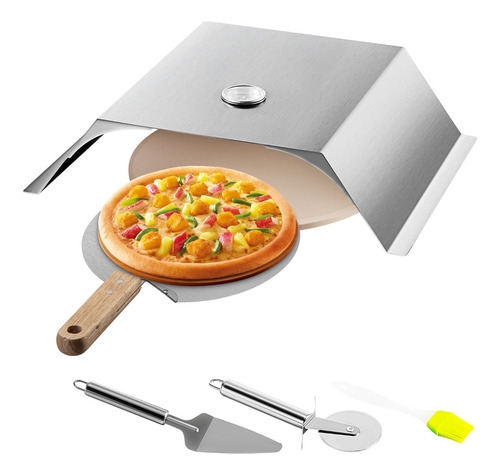 Vevor Horno De Pizza Para Exterior A Leña 48x35x17cm Termóme