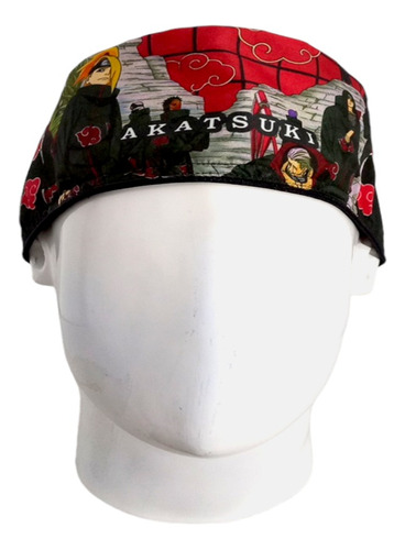 Gorro Quirúrgico Hombre + Lanyard Akatsuki Naruto