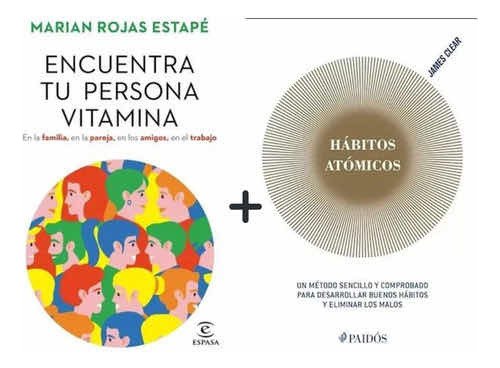 Libros: Encuentra Tu Persona Vitamina + Hábitos Atómicos.