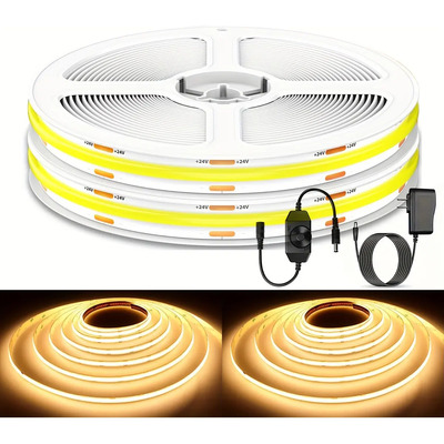 Tira Led Cob 10m Brillo Ajustable Para Interior 3000k\u002F6000k Luz Blanco Cálido | Envío gratis