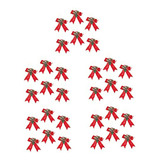 Aboofan 30 Pcs Lazos De Navidad Decorativos Rojos