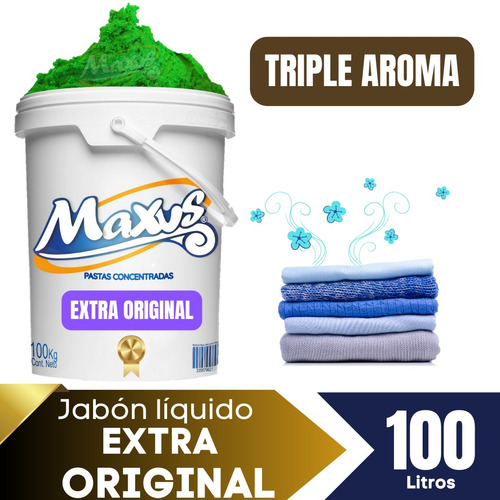 Pasta 100 Lts Jabon Ropa Calidad Extra Ori - Triple Perfume.