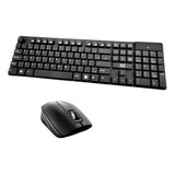 Teclado E Mouse Sem Fio Multilaser Multimidia Preto Usb