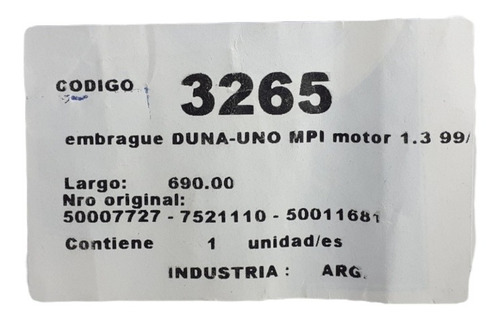 Guaya De Croche Fiat Uno 1.3 Mpi/ Fiorino 1.3 Mpi Foto 4