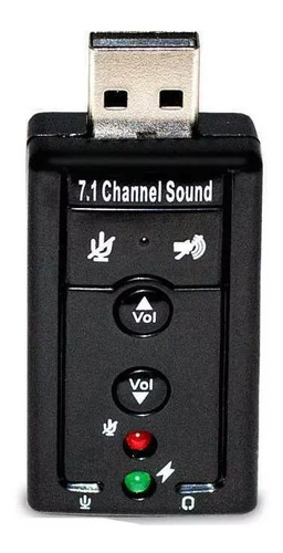 Tarjeta De Sonido Usb 7.1 Con Control De Volumen