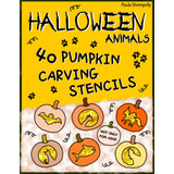 Libro: 40 Halloween Pumpkin Carving Stencils | Animals | Not